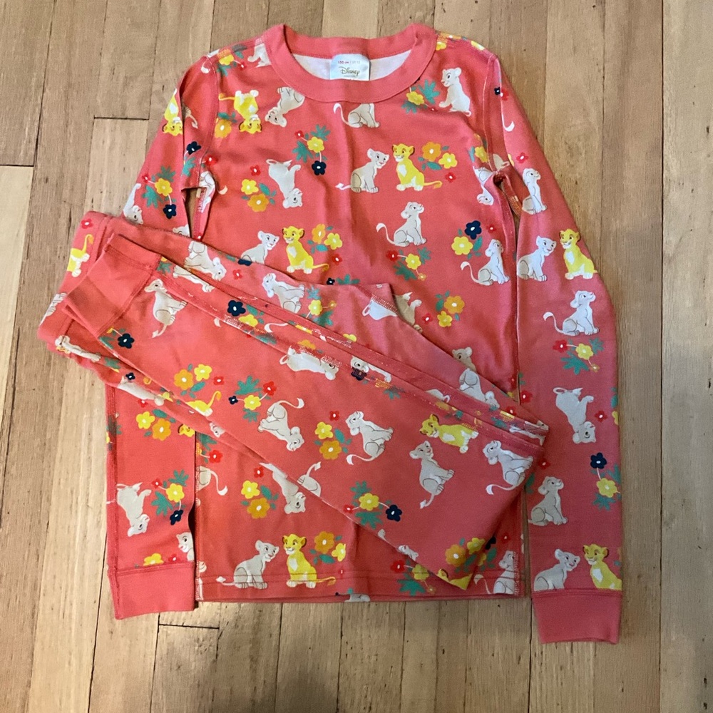 Lion King Kids Pajamas with Animal Print - Coral